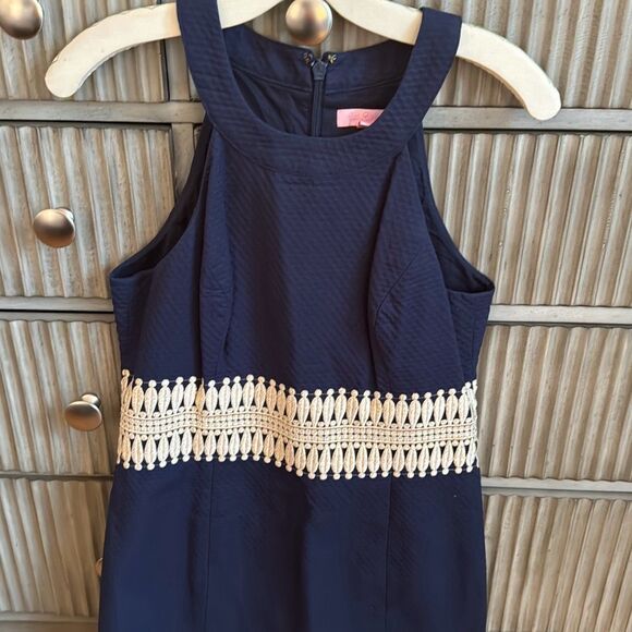 Lilly Pulitzer Ashlyn Shift Dress Navy size 6 - Picture 7 of 16